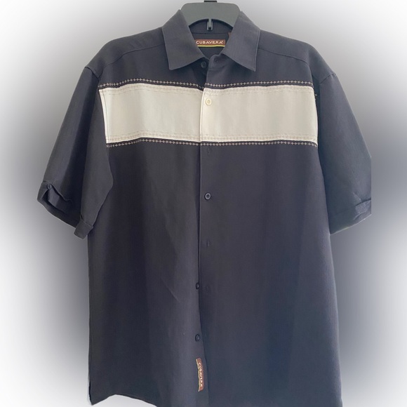 Cubavera Mens Shirt Charcoal Gray - M - Picture 1 of 3